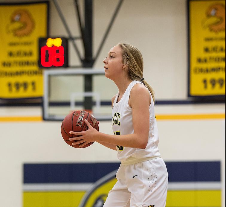 Lady Golden Eagles Fall on the Road