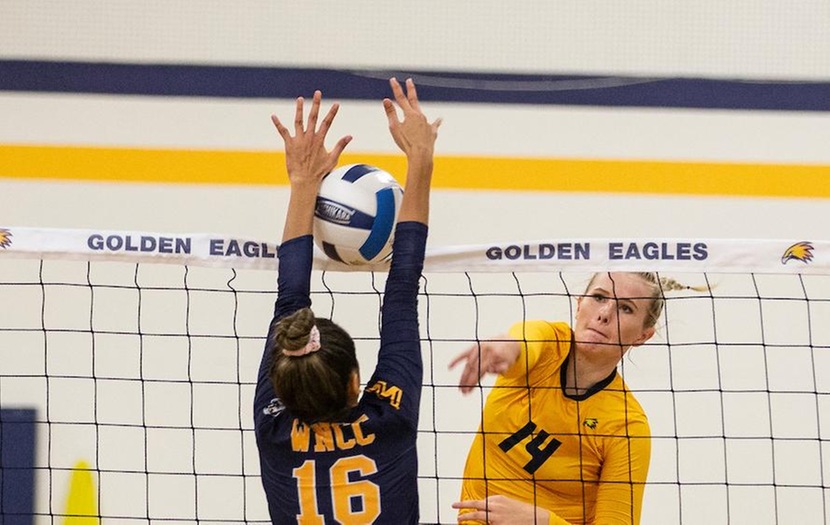 Nelson’s Has Season-High 27 Kills In Match, but Golden Eagles Fall to Cougars