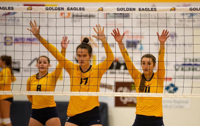 Golden Eagles Volleyball Win In Straight Sets Against Sheridan College